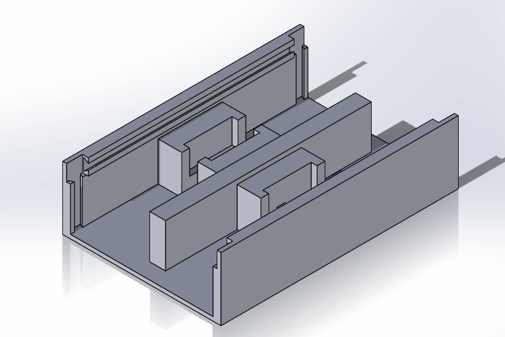 The original design for the laser diode enclosure