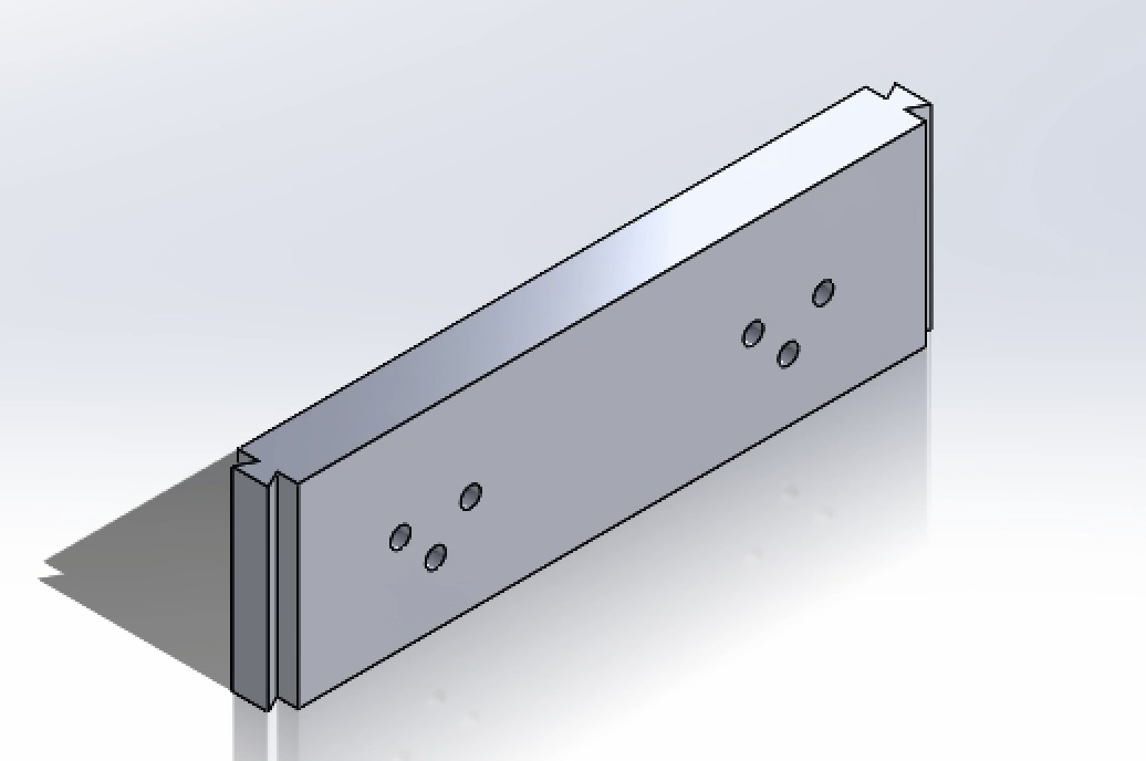 The dovetail wall for the laser enclosure
