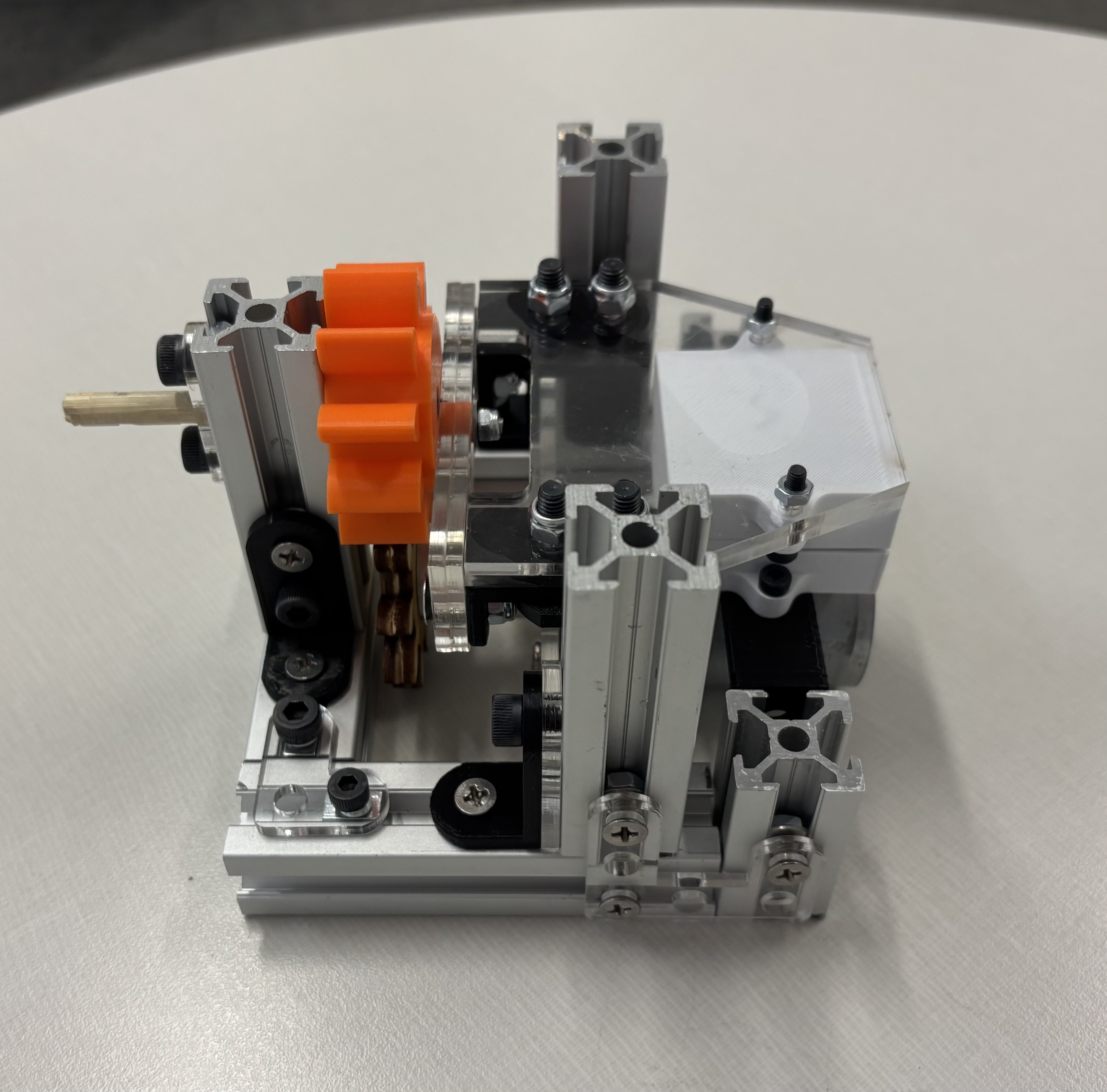 Left view of the iterated embosser