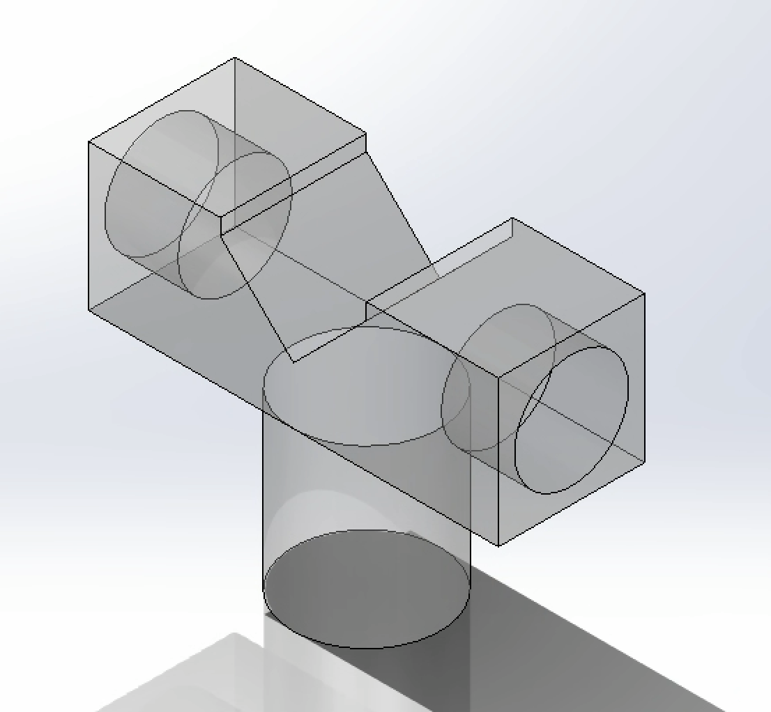CAD model of the light channel