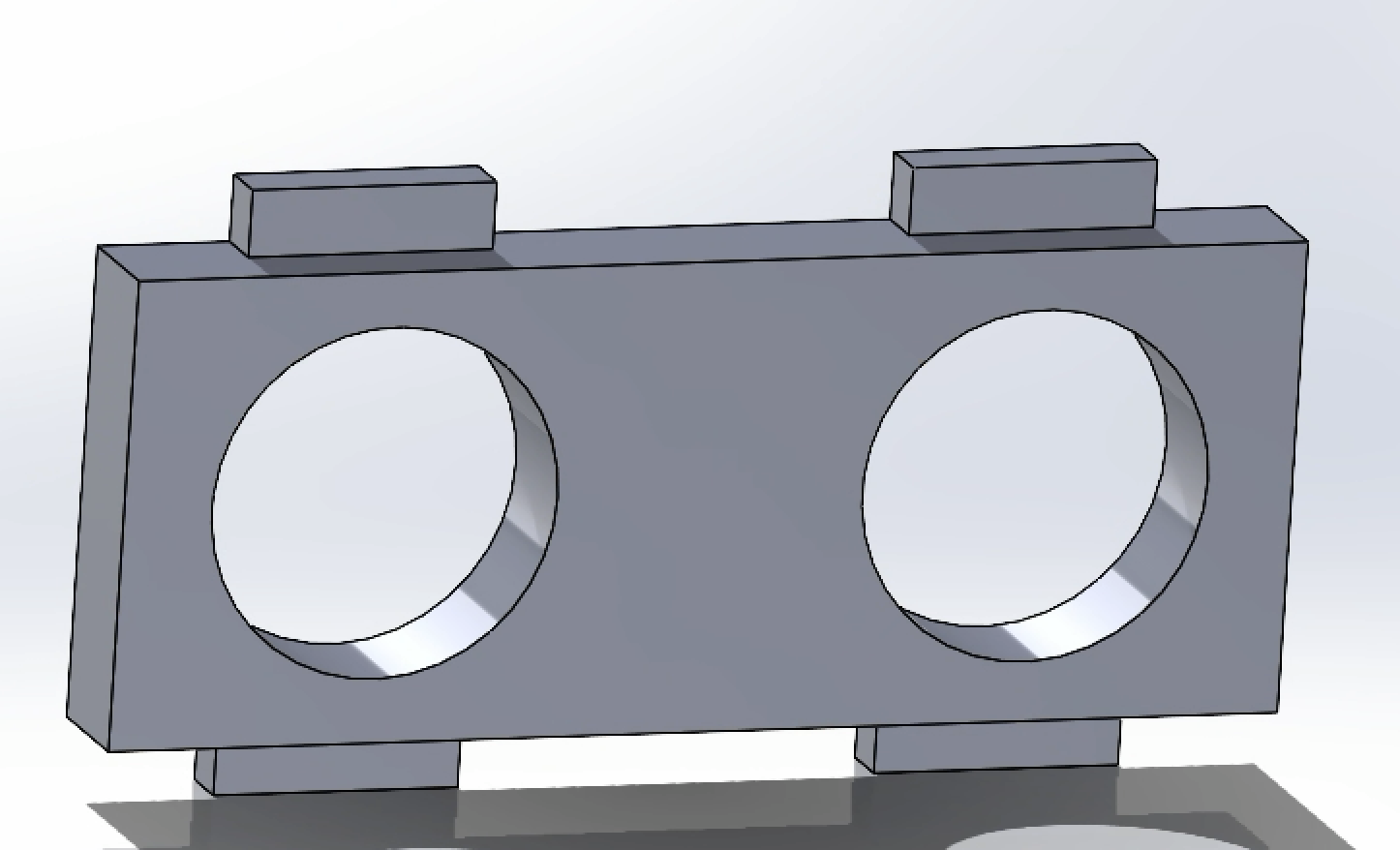 CAD model of the snap fit wall for the laser enclosure